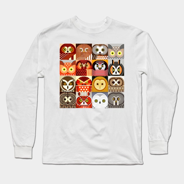 North American Owls Long Sleeve T-Shirt by Scott Partridge